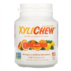 Xylichew, Жевательная резинка Xylichew, с натуральным березовым ксилитом, фруктовый вкус, 60 шт