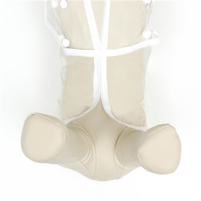 Дождевик для собак, размер XS, ДС 18, ОГ 25-30, ОШ 25 см, белый