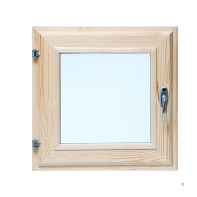 Деревянное окно для бани, 40×40 см, двойное стекло, «Добропаровъ»