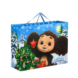 Пакет подарочный новогодний «С Новым годом!», 61×46×20 см, упаковка, Чебурашка