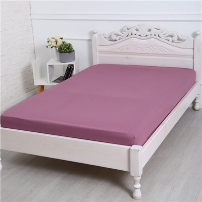 Простыня на резинке 2-спальная «Атра. Клюква в сахаре», 180×200+20, бязь