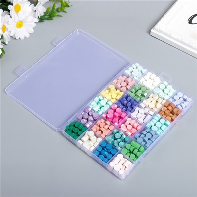 Набор сургуча «Пастельная палитра», матовый, перламутр, 24 цвета, 19×13×2 см