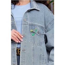 Жакет джинсовый Милана (серо-голубая) Б13370-4М