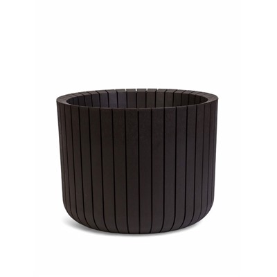 Кашпо для цветов «Шато», 23.5 л, d=38 см, h=29 см, пластиковое, коричневое