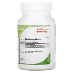 Zahler, Vitamin D3, Advanced D3 Formula, 50 mcg (2,000 IU), 250 Softgels