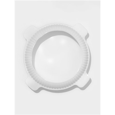Форма для муссовых десертов и выпечки «Круг», 23.5×23.5 см, внутренний d=16 см, силикон, белая