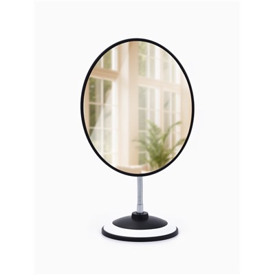 Зеркало настольное, овальное, на гибкой ножке, 16×29 см, (15.2×18.7 см), МИКС
