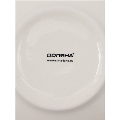 Набор тарелок глубоких Доляна Nature, 4 шт., d=19 см, керамика, зелёные