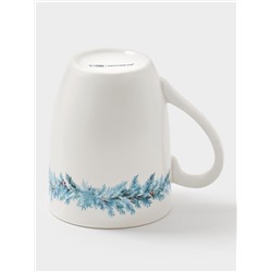 Кружка новогодняя Доляна «Зимний вечер», 300 мл, фарфор, белая