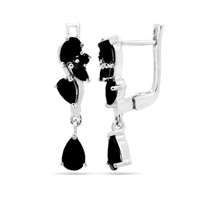 Серьги из серебра сапфир корунд, Иванна