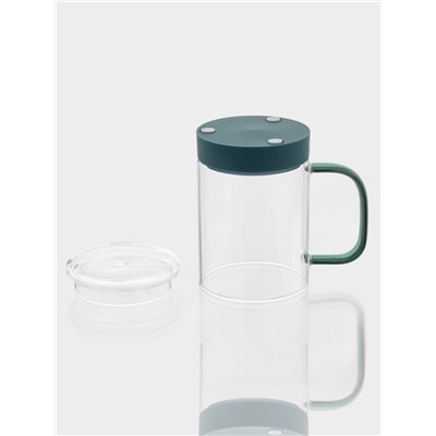 Кружка - мешалка Magistro «Слот», 400 мл, 11.5×8×12.2 см, стекло, прозрачная