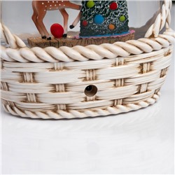 Фигура светодиодная «Зимние искорки», 20.3×15×9 см, музыка, батарейки ААх3 (не в комплекте), USB, свечение тёплое белое