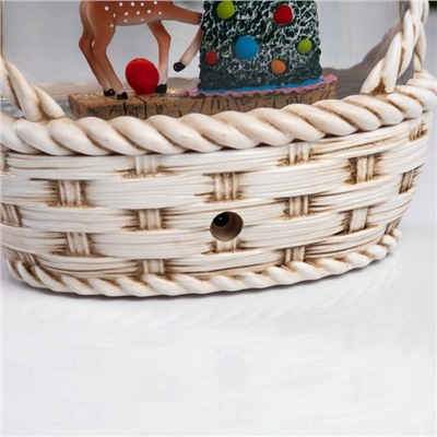 Фигура светодиодная «Зимние искорки», 20.3×15×9 см, музыка, батарейки ААх3 (не в комплекте), USB, свечение тёплое белое