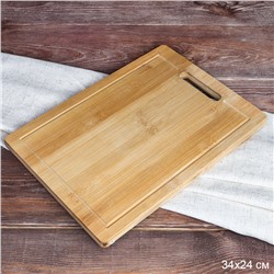 Доска разделочная 24х34x1,8 см / BBD26 /уп 30/ бамбук
