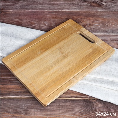 Доска разделочная 24х34x1,8 см / BBD26 /уп 30/ бамбук