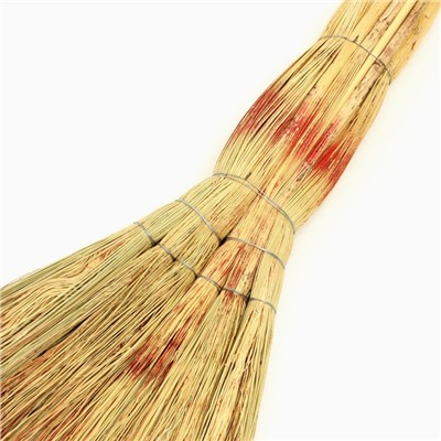 Веник для уборки Шафран «Сорго», 3-х прошивной, шестилучевой, ручная работа, 80-90 см