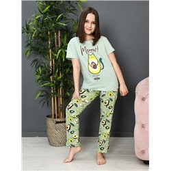 Пижама "Пуштунчик-брюки" (Фисташковый)