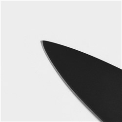 Нож шеф кухонный Magistro Vantablack, длина лезвия 17.8 см, чёрный