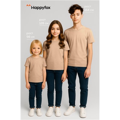 Детская однотонная футболка Happyfox
