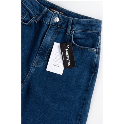 Женские джинсы мом с высокой посадкой Happyfox