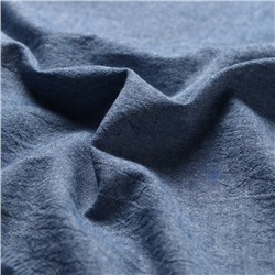 Простыня на резинке 1.5-спальная «Этель» Denim, 160×200+25 см, синяя, жатый хлопок