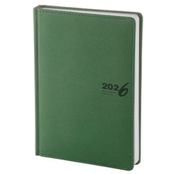 Ежедневник 2026 г. А5+ 336 стр. с тиснением "LEADER" (ЗЕЛЕНЫЙ) 3-126/02-26 Bruno Visconti