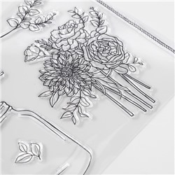 Штамп для творчества «Банка с цветами», 17×21.5×0.3 см