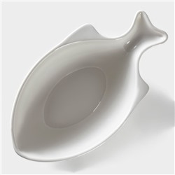 Салатник Magistro «Рыбка», 1 л, 26.5×15×8.5 см, фарфор, белый
