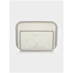 Контейнер для хранения еды Виолет, 800 мл, герметичный, пластик, серый