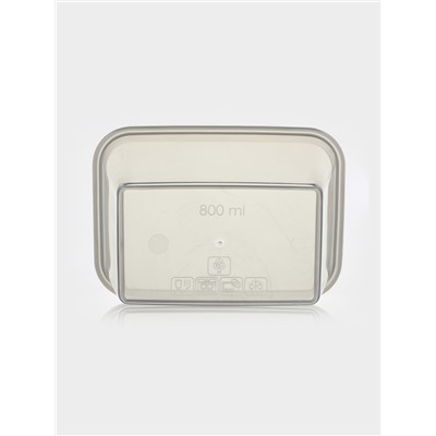 Контейнер для хранения еды Виолет, 800 мл, герметичный, пластик, серый