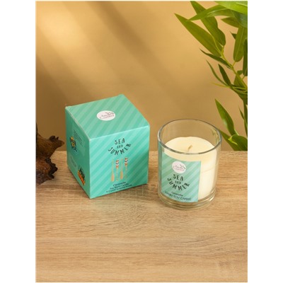 Свеча с кристаллом внутри Sea and Summer Citronella, 120 г, соевый воск, цитронелла