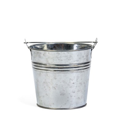 Декоративное кашпо для цветов «Ведёрко альма», 500 мл, d=10 см, h=9.4 см, металлическое