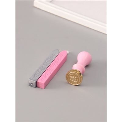 Подарочный набор для сургучной печати «Лапка котика», печать, ручка, сургуч, 12.5×10×3.6 см