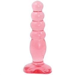Розовая анальная пробка Crystal Jellies 5  Anal Delight - 14 см.