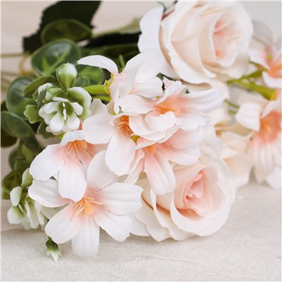 Цветок искусственный Букет роз 30 см / 149NA-42 /уп 200/600/