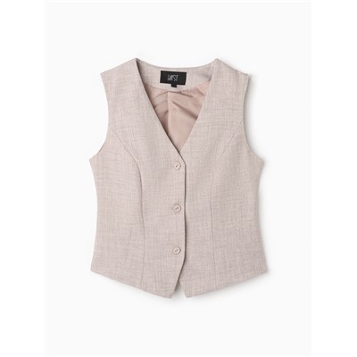 Жилет на пуговицах женский MIST, размер 48, бежевый