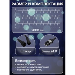 УЦЕНКА КЛИП-ЛАЙТ СПАЙДЕР SPEC. IP44, 5*20 м, Н.Т.УМС-2W LED(5мм-М)-665-24В, блок, мерцание, БЕЛЫЙ