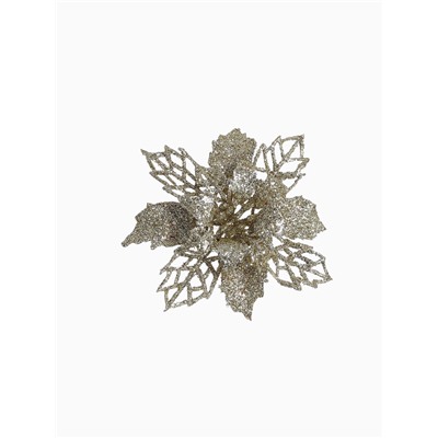 Ёлочные игрушки 4 шт. «Зимнее волшебство. Цветы ажурные - блеск», 8×8 см, МИКС