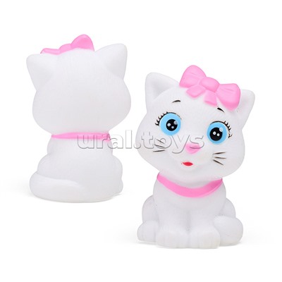 Игрушка пластизоль для ванны "Кошечка" в сетке