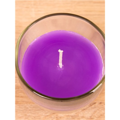 Свеча ароматическая в стакане SCENTED CANDLE, 100 г, лавандовые поля