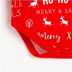 Платье - боди для девочки «Крошка Я» Joy, рост 86-92 см, красное