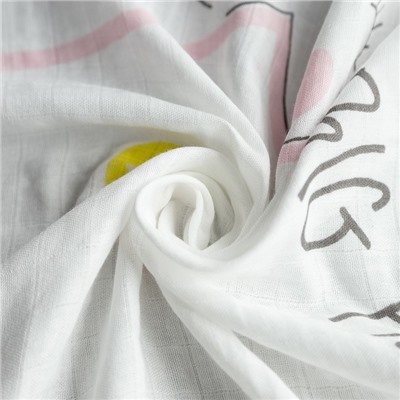 Пелёнка муслиновая Крошка Я «Для тебя» 110×120 см, двухслойная, 70% бамбук, 30% хлопок