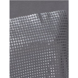 Нарядная футболка с принтом фольгой из премиального хлопка с эластаном