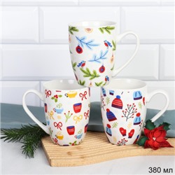 Кружка новогодняя 380 мл / DG-040 /уп 12/72/