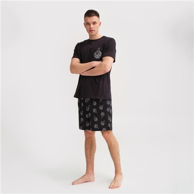 Пижама мужская KAFTAN F*ck you, размер 54, чёрная