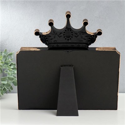 Фоторамка - коллаж на 2 фото 10×15 см «Корона», пластик, т. золото, 30×28 см