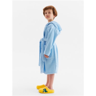 Халат махровый детский Этель «Акула», размер 32 (110-116 см), голубой