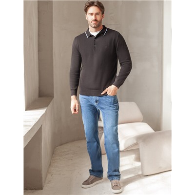 Джемпер-поло из хлопка с нейлоном