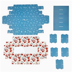 Коробка складная под 12 конфет новогодняя «Рябина», 3.5×10.5×26.5 см