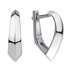 Серьги из серебра без вставки, Л-12409